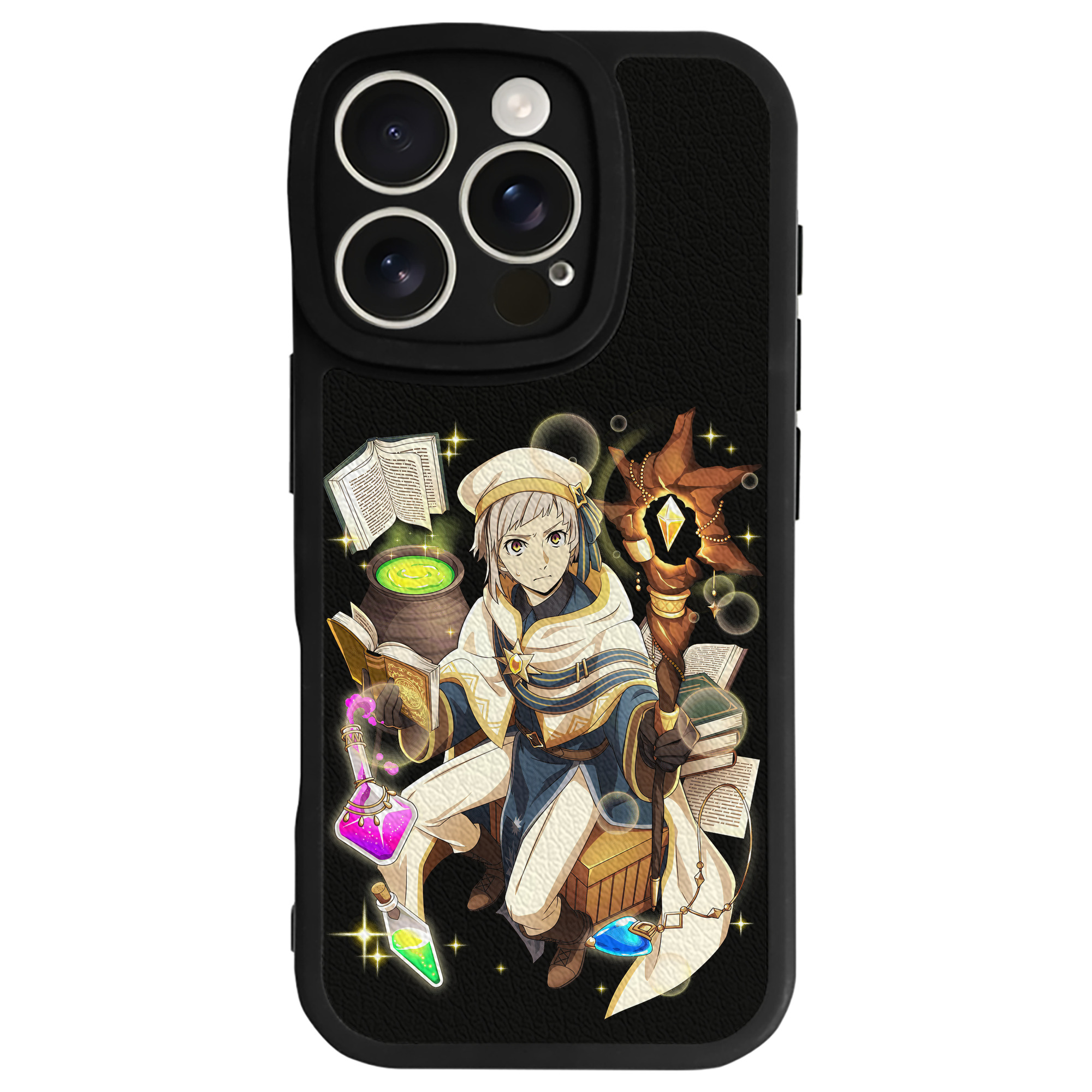 （画像用） 文豪ストレイドッグス Bungo Stray Dogs 【iPhone 16シリーズ対応】シリコンスマホケース（レザー調） 材質：シリコン